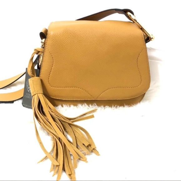 Vince Camuto Handbags - NEW Vince Camuto Creamy Caramel Tal Flap Purse